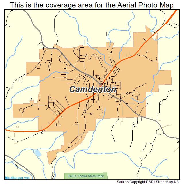 Camdenton, MO location map 
