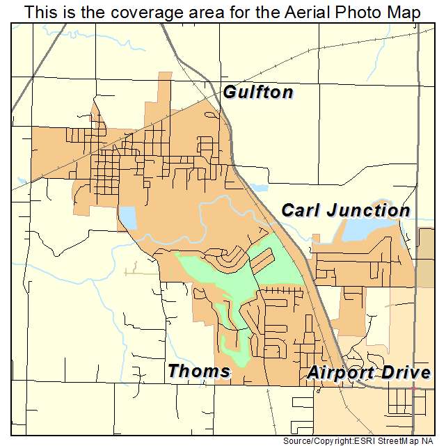 Carl Junction, MO location map 