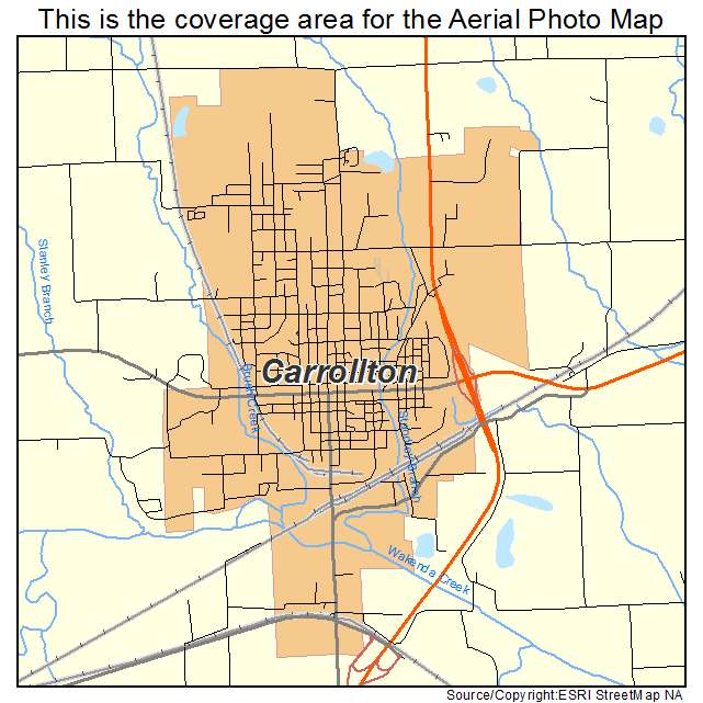 Carrollton, MO location map 
