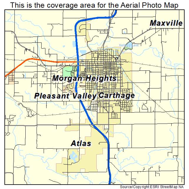 Carthage, MO location map 