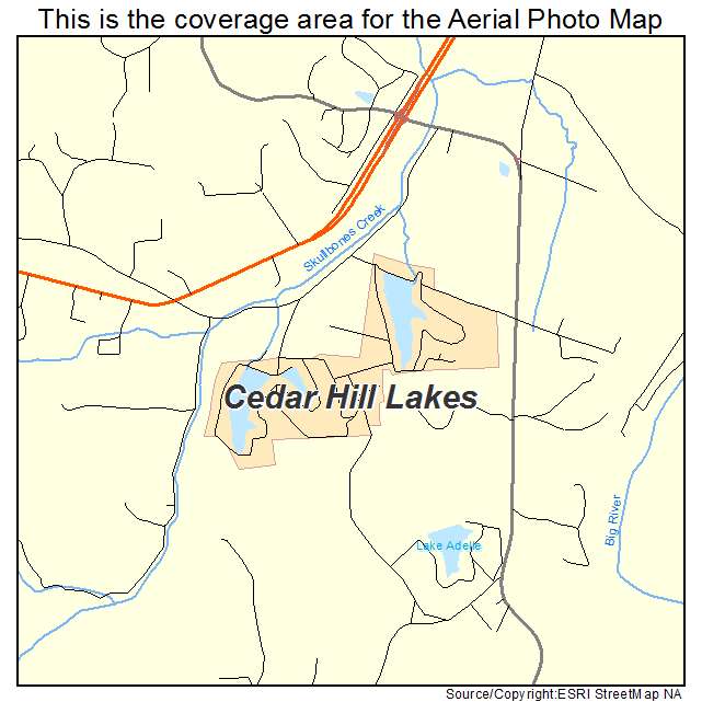 Cedar Hill Lakes, MO location map 