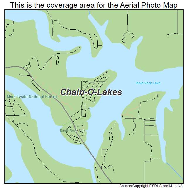 Chain O Lakes, MO location map 