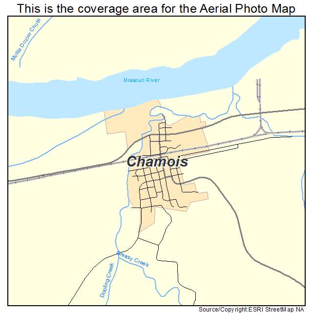 Chamois, MO location map 