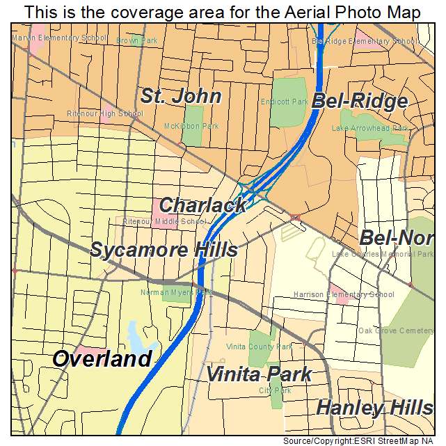 Charlack, MO location map 