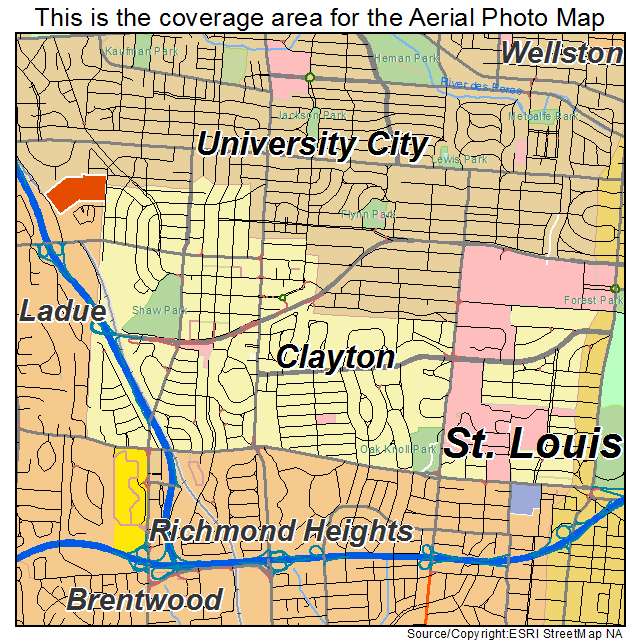 Clayton, MO location map 