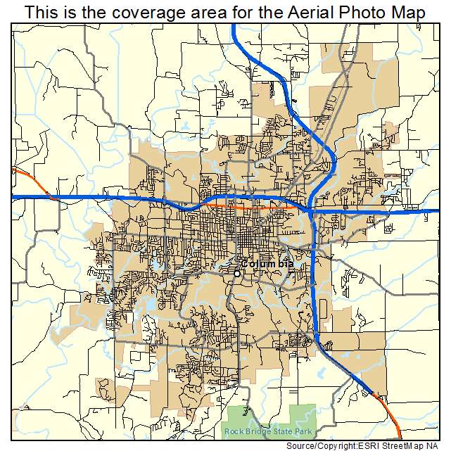 Columbia, MO location map 