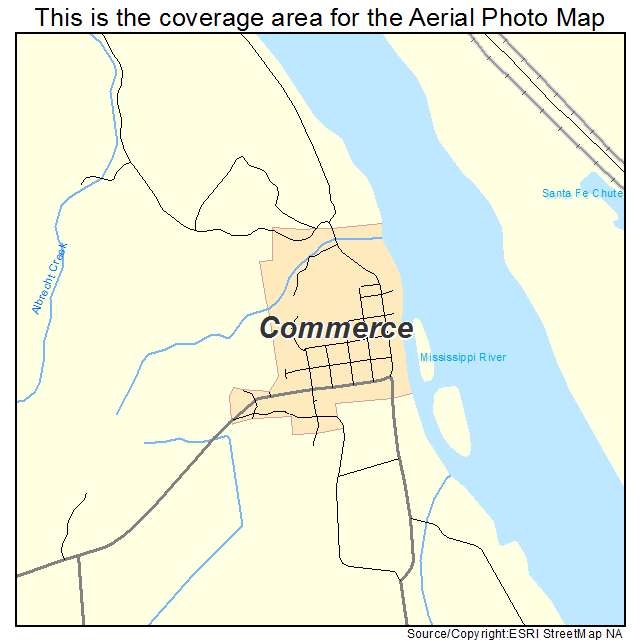 Commerce, MO location map 