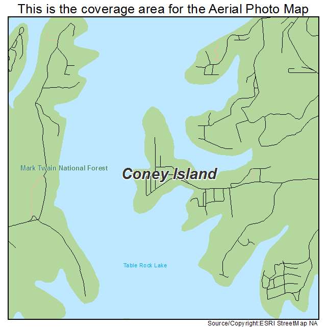 Coney Island, MO location map 