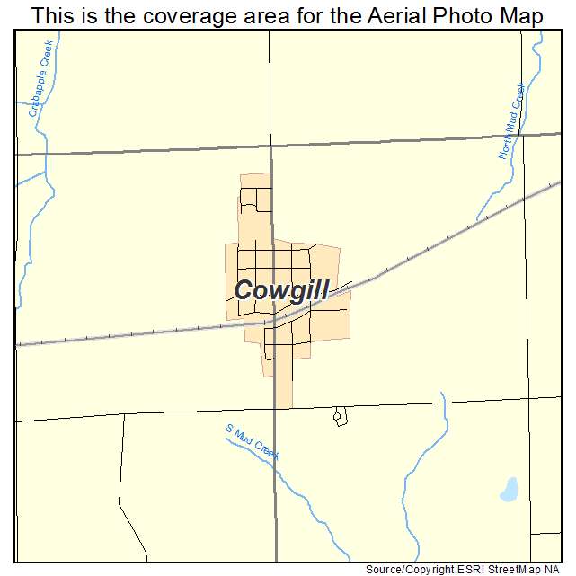 Cowgill, MO location map 