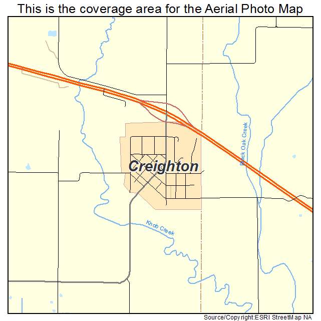 Creighton, MO location map 