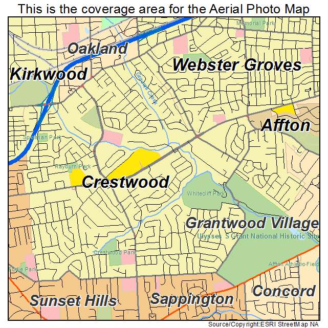 Crestwood, MO location map 