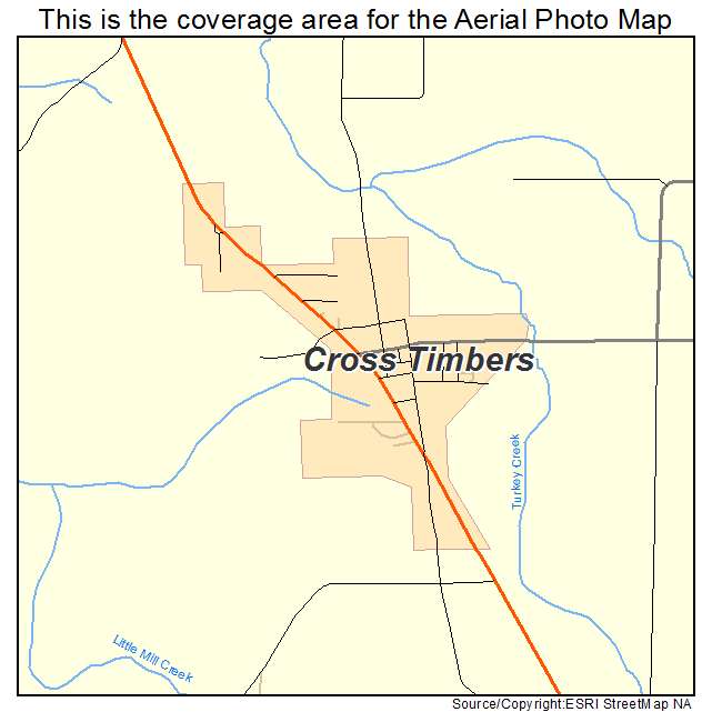 Cross Timbers, MO location map 