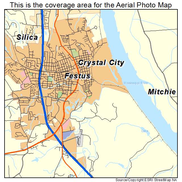 Crystal City, MO location map 