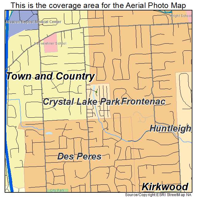 Crystal Lake Park, MO location map 