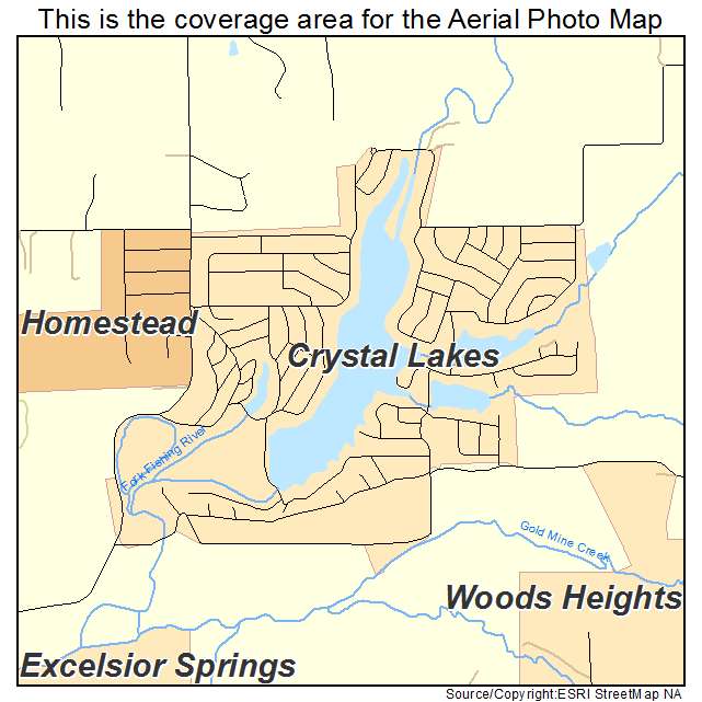 Crystal Lakes, MO location map 