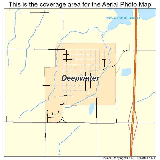 Deepwater, MO location map 