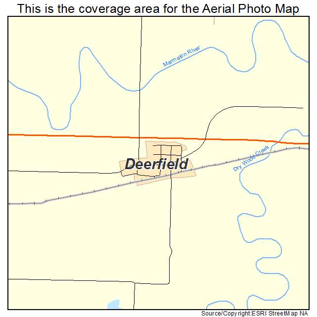 Deerfield, MO location map 