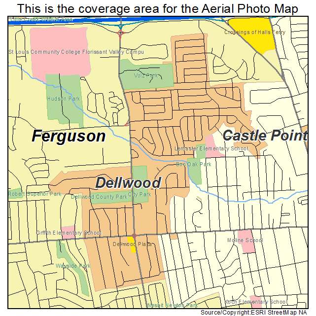 Dellwood, MO location map 