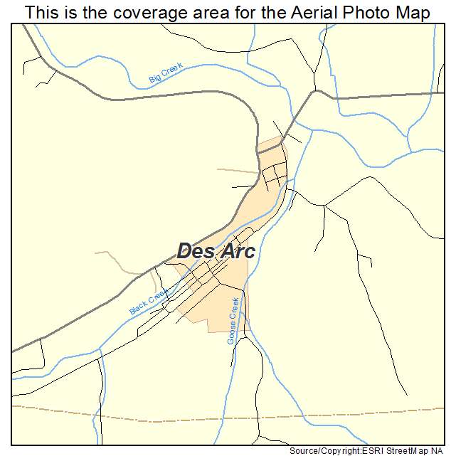 Des Arc, MO location map 