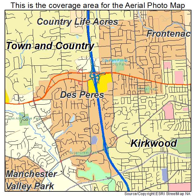 Des Peres, MO location map 