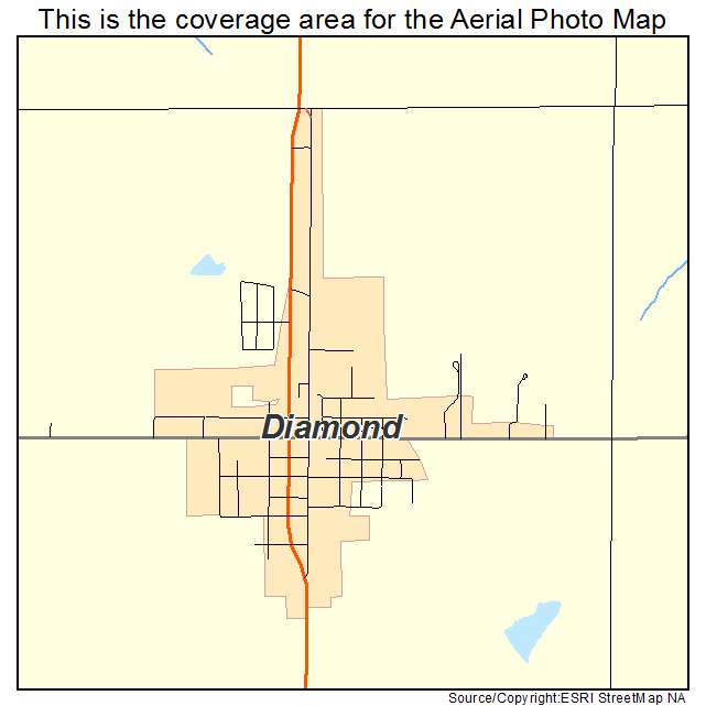 Diamond, MO location map 