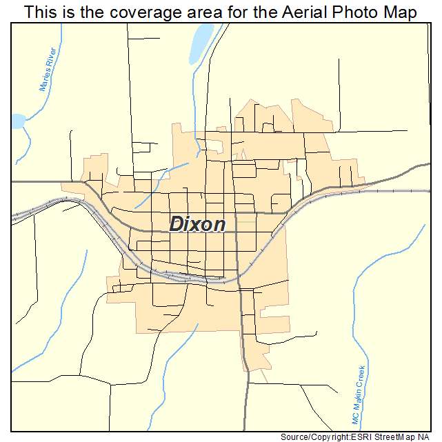 Dixon, MO location map 