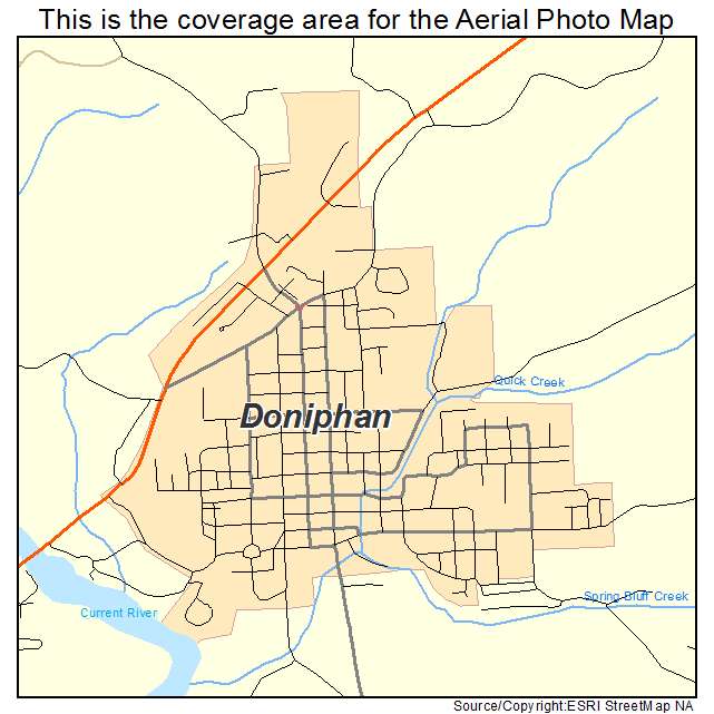 Doniphan, MO location map 