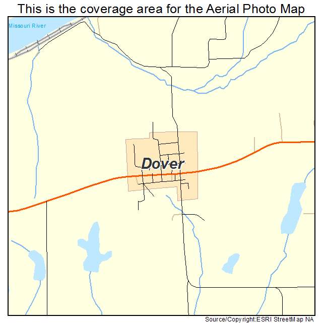Dover, MO location map 