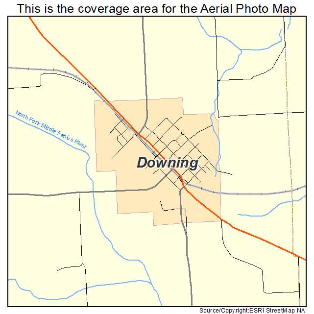 Downing, MO location map 