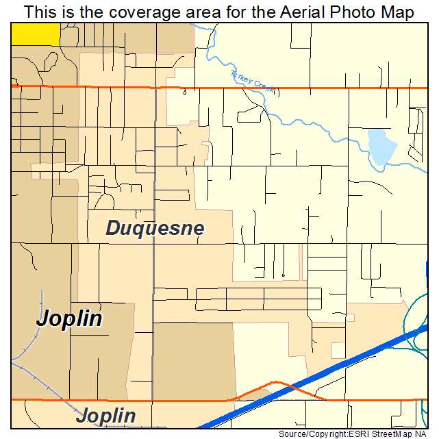 Duquesne, MO location map 