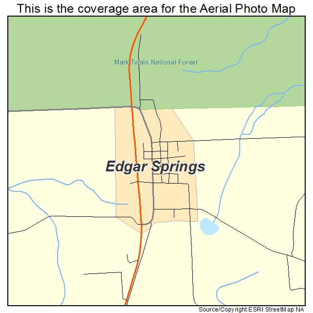 Edgar Springs, MO location map 