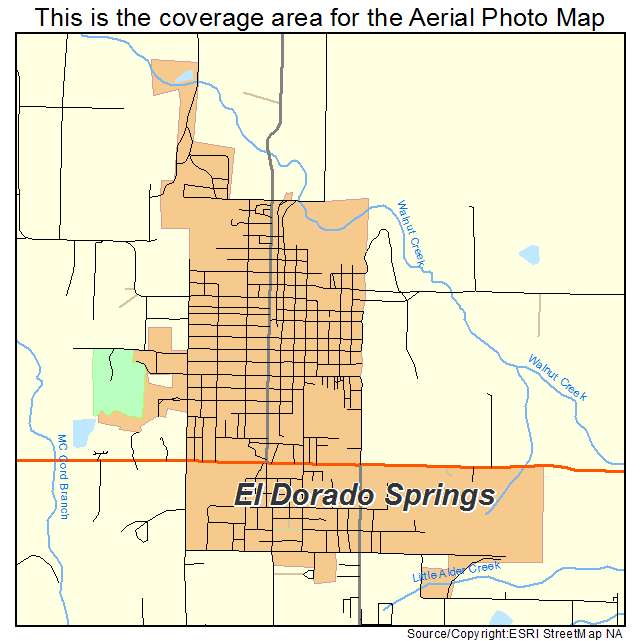 El Dorado Springs, MO location map 