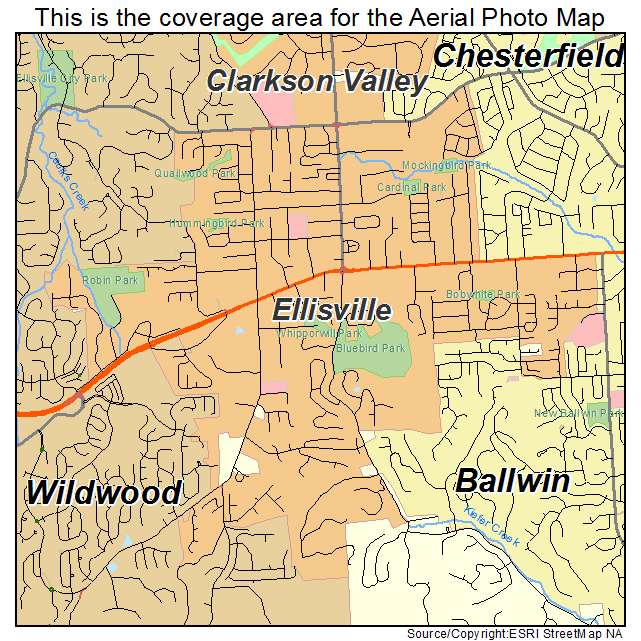 Ellisville, MO location map 