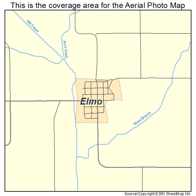 Elmo, MO location map 