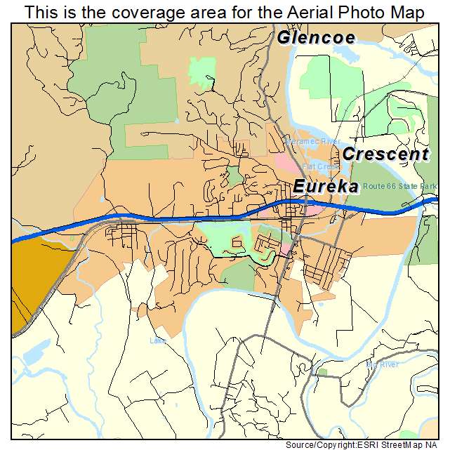 Eureka, MO location map 