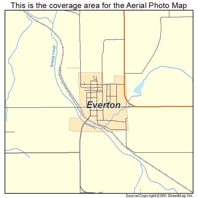 Everton, MO location map 