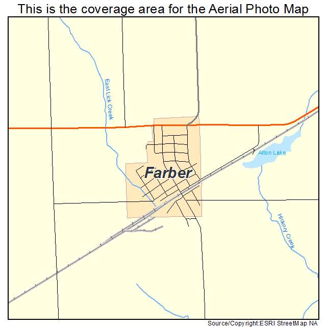 Farber, MO location map 