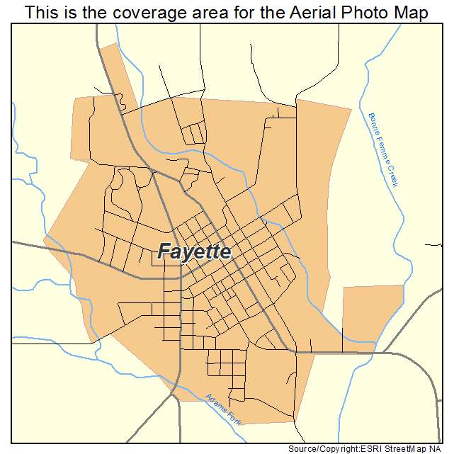 Fayette, MO location map 