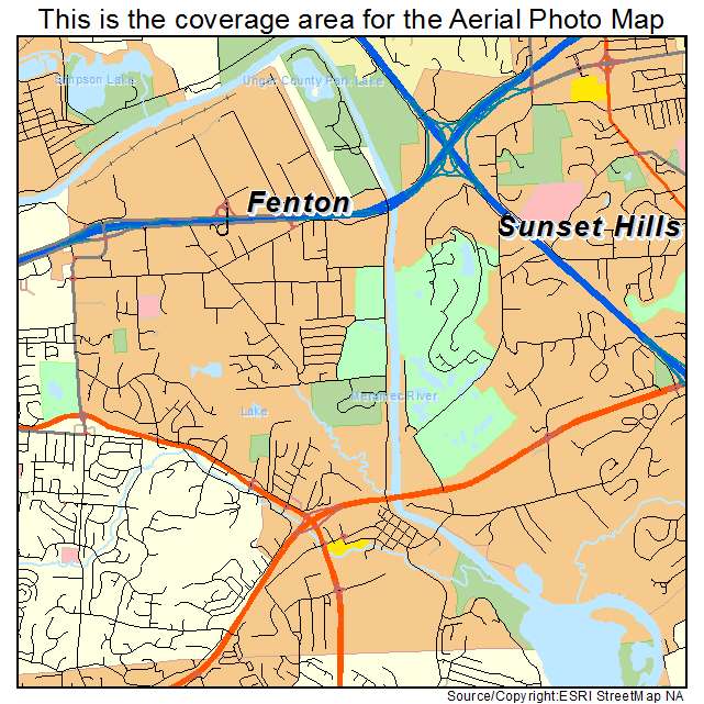 Fenton, MO location map 