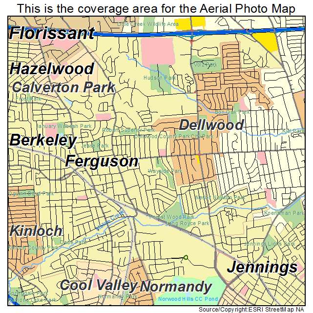Ferguson, MO location map 
