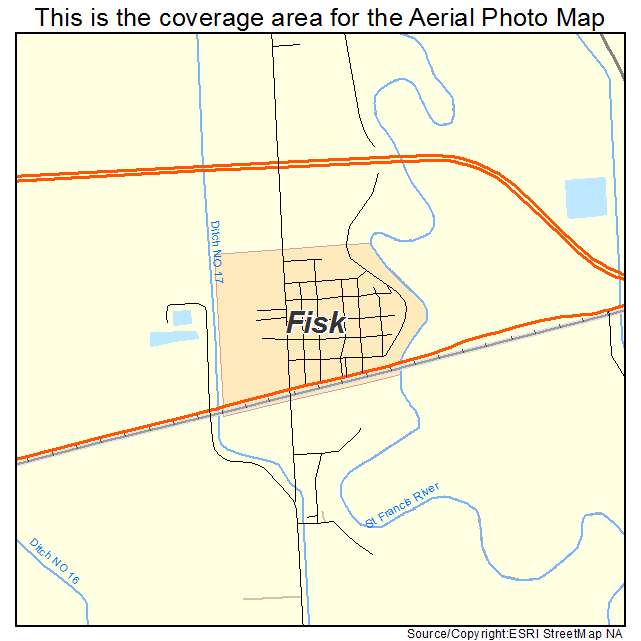 Fisk, MO location map 