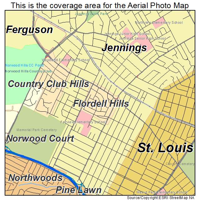 Flordell Hills, MO location map 