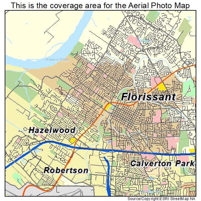 Florissant, MO location map 