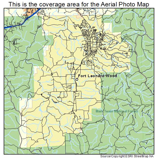 Fort Leonard Wood, MO location map 