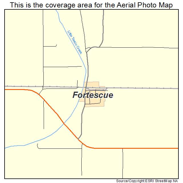 Fortescue, MO location map 