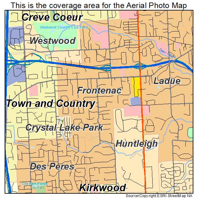 Frontenac, MO location map 