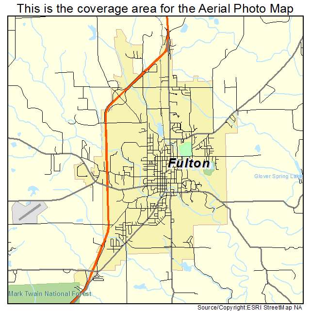 Fulton, MO location map 