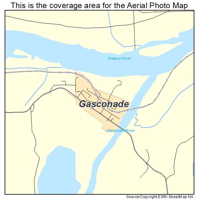 Gasconade, MO location map 