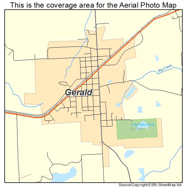 Gerald, MO location map 