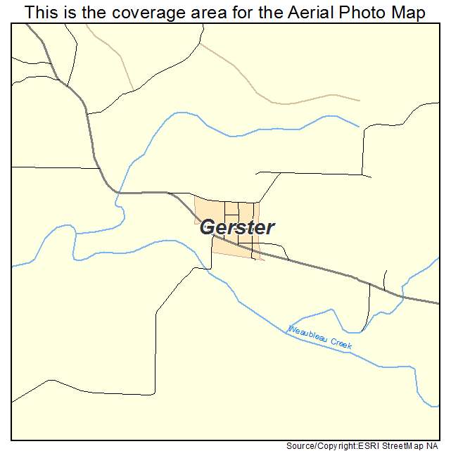 Gerster, MO location map 